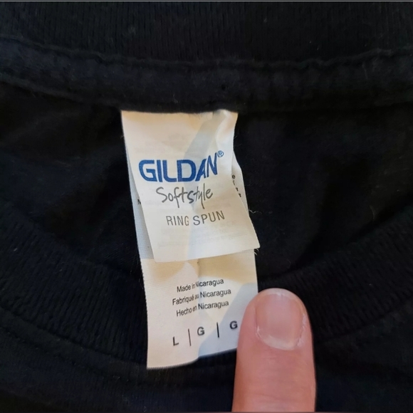 ACDC AC/DC T-Shirt In Rock We Trust Gildan Album Cover Collage Size Large - Picture 5 of 10